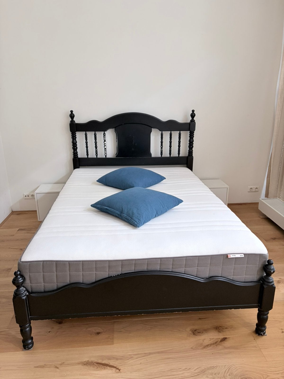 Bed 1.20 breed met matras ikea, Ophalen, Wit, Tweepersoons, 140 cm