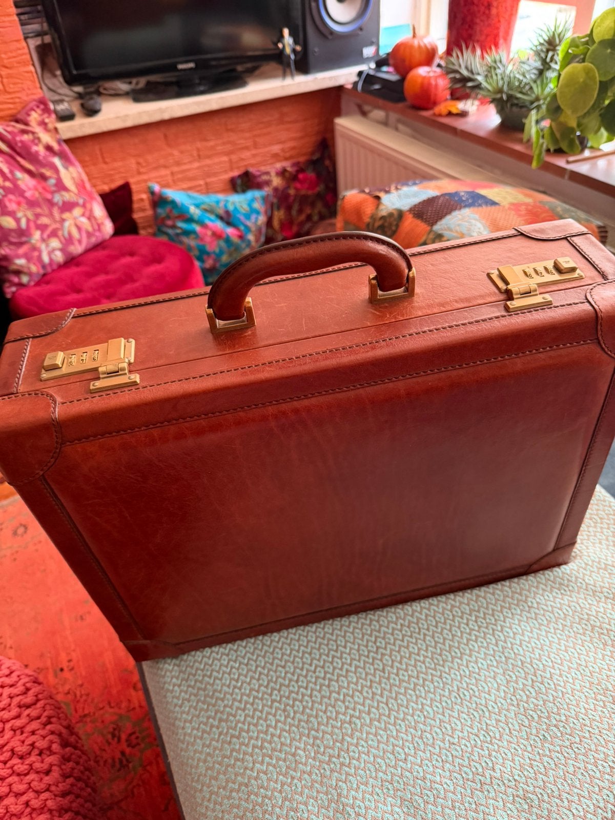 The Bridge attaché-koffer aktetas koffer leer nieuw, Sieraden, Tassen en Uiterlijk, Slot, Ophalen of Verzenden, Zo goed als nieuw