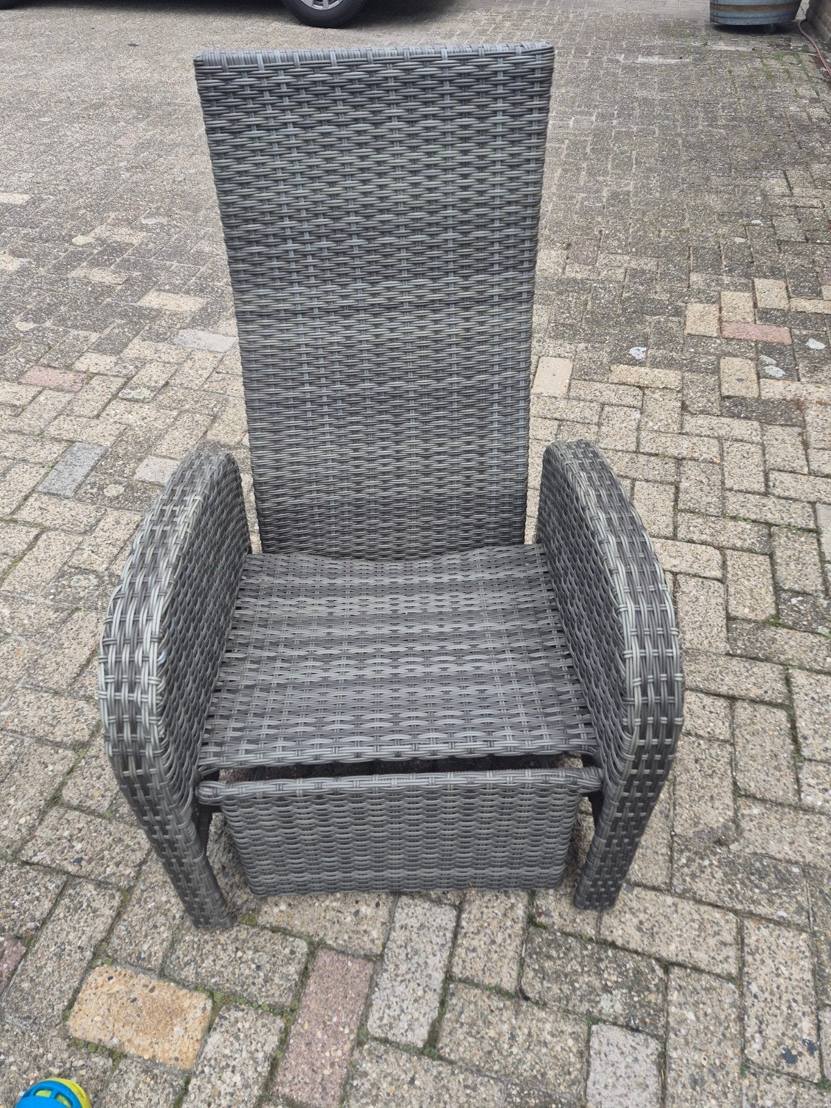 2 relaxstoelen voor in de tuin met kussens, Tuin en Terras, Tuinstoelen, Ophalen, Gebruikt, Wicker, Verstelbaar