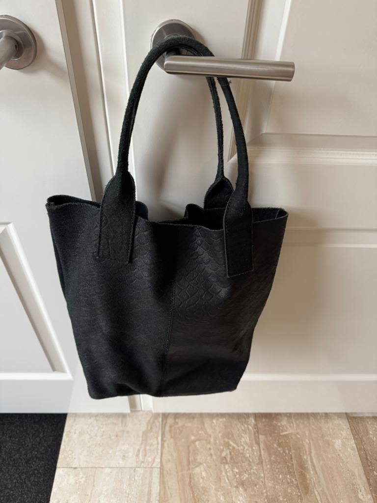 Leren tas shopper echt leer, Sieraden, Tassen en Uiterlijk, Tassen | Damestassen, Ophalen of Verzenden