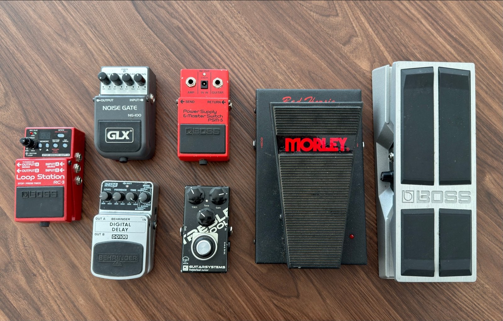 Gitaar effectpedalen set (8 stuks) prijs in beschrijving, Ophalen of Verzenden, Gebruikt, Delay of Echo