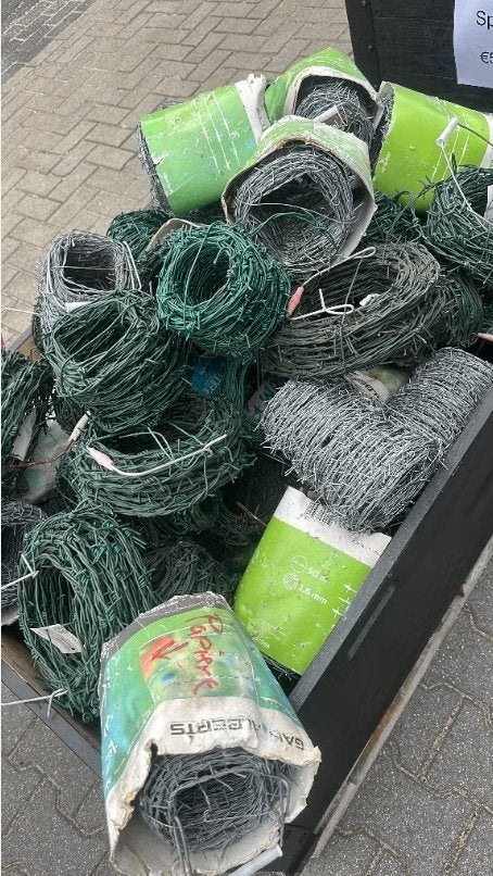 Prikkeldraad op rol 50 meter – verzinkt en groen, Ophalen, Nieuw, 20 meter of meer, Prikkeldraad