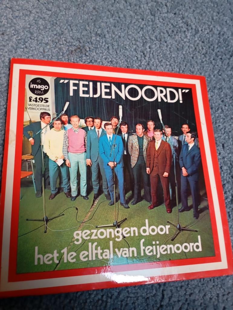 Vintage Feijenoord Single 1e elftal Gouden team, Ophalen of Verzenden, Gebruikt, Nederlandstalig