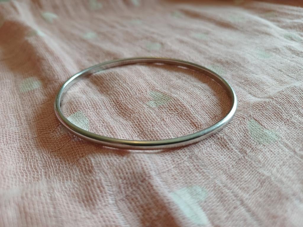 925 zilveren bangle armband, Ophalen of Verzenden, Zo goed als nieuw, Zilver, Zilver