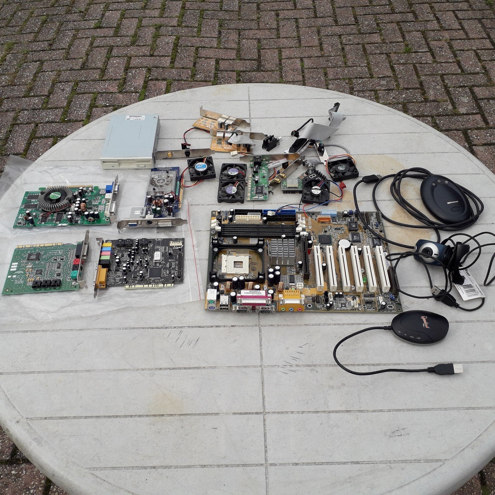 Vintage Moederbord, Geluidskaarten & Diverse Computeronder, Computers en Software, Moederborden, Gebruikt, Intel, DDR, Ophalen