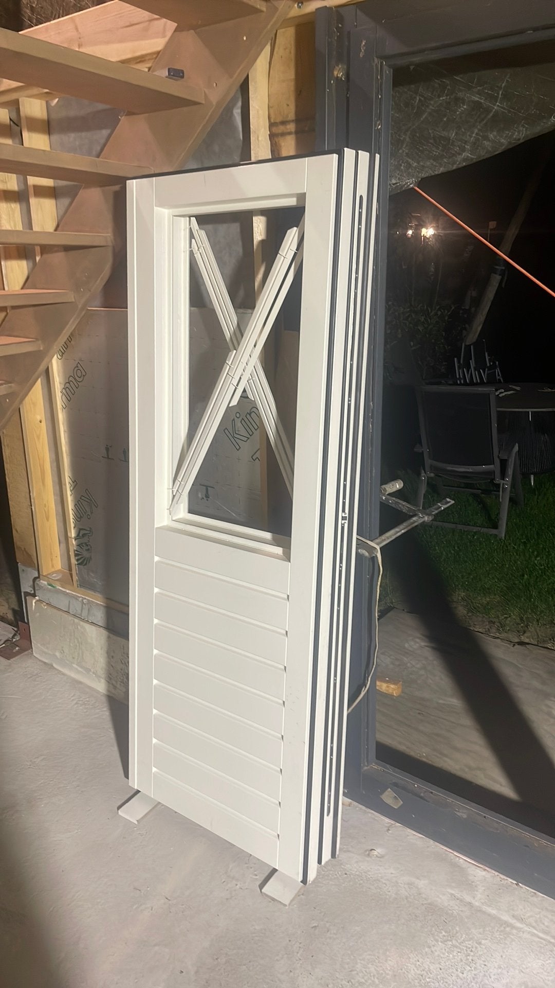 Nieuwe dubbele buitendeuren tuindeuren met sluitwerk, Ophalen, Minder dan 80 cm, Nieuw, Buitendeur