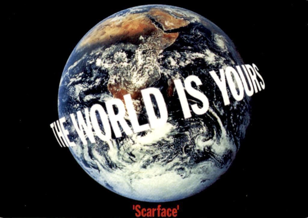 promotiekaart, the world is yours, scarface, Verzenden, 1980 tot heden, Ongelopen, Overige thema's