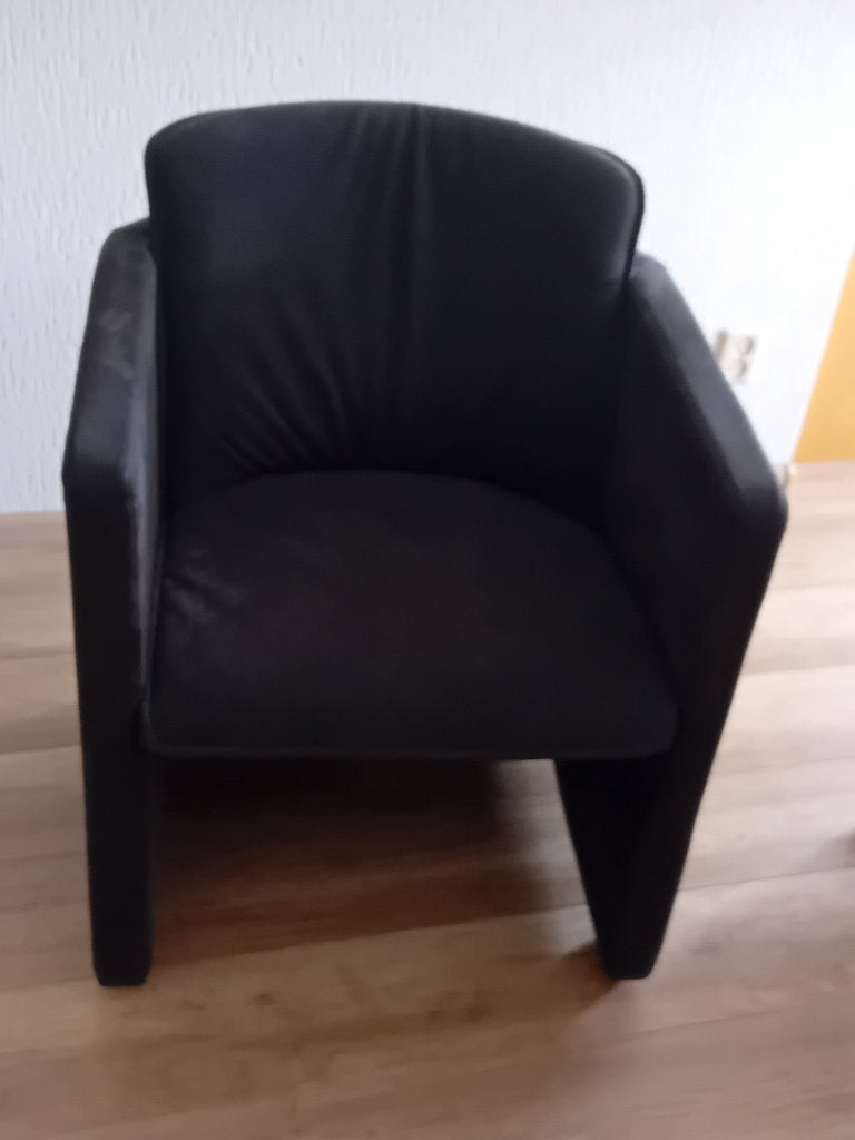 Leolux Saga 3 fauteuil, antraciet A642, alcantera stof, Huis en Inrichting, Fauteuils, Ophalen, 75 tot 100 cm, Zo goed als nieuw
