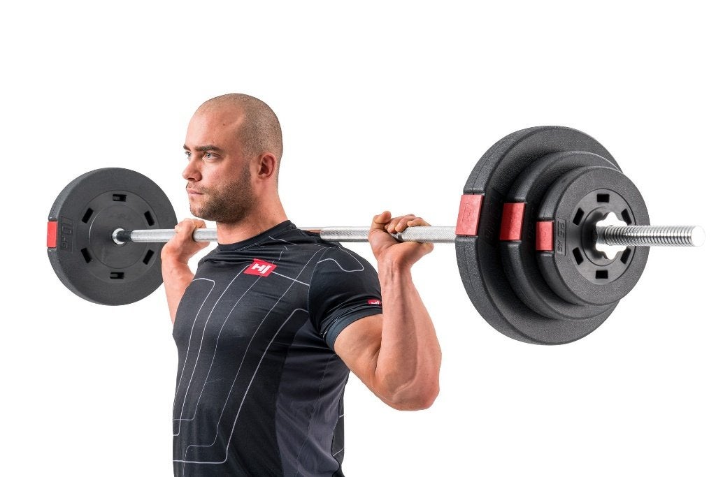 Halterstang 167 cm / 30 mm met stervormige sluitingen, Ophalen, Nieuw, Benen, Halterstangen
