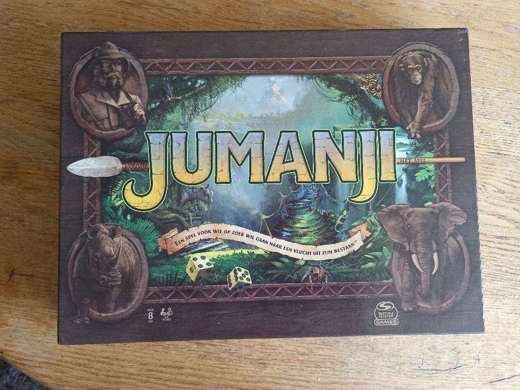 Jumanji Het Spel Bordspel van Spin Master, Hobby en Vrije tijd, Gezelschapsspellen | Bordspellen, Verzenden, Zo goed als nieuw