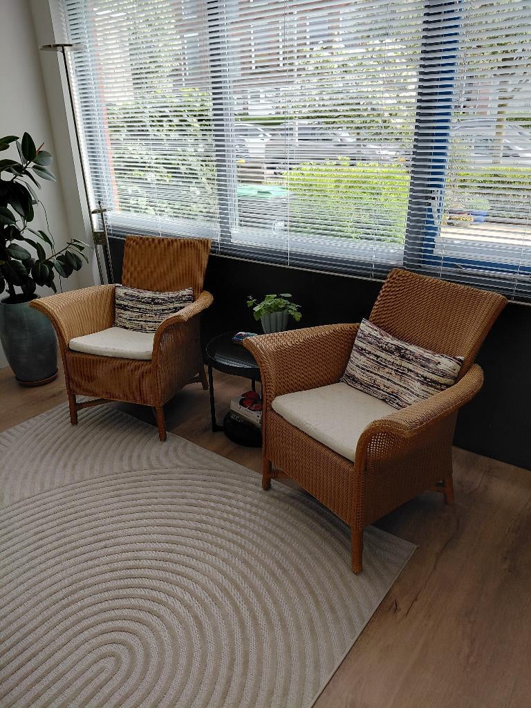 2 Fauteuils en voetenbankje complete set, Ophalen, Gebruikt, Minder dan 75 cm, 75 tot 100 cm