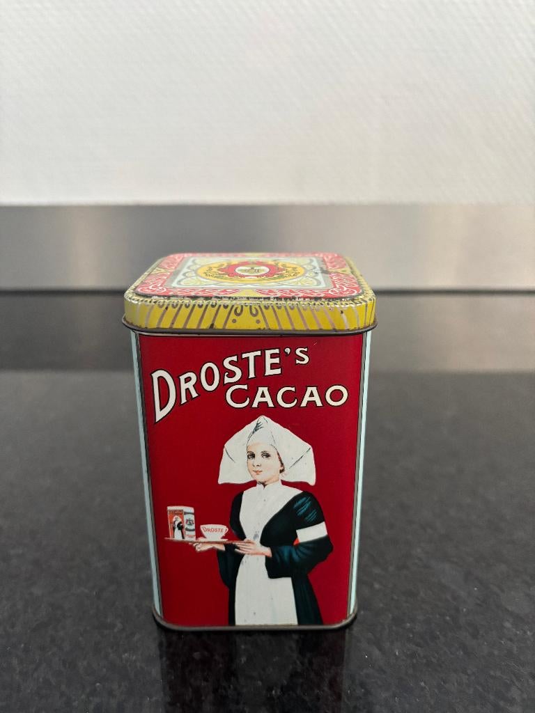 Vintage Droste cacaoblik met verpleegster ¼ kg., Verzamelen, Ophalen of Verzenden, Gebruikt, Overige, Droste