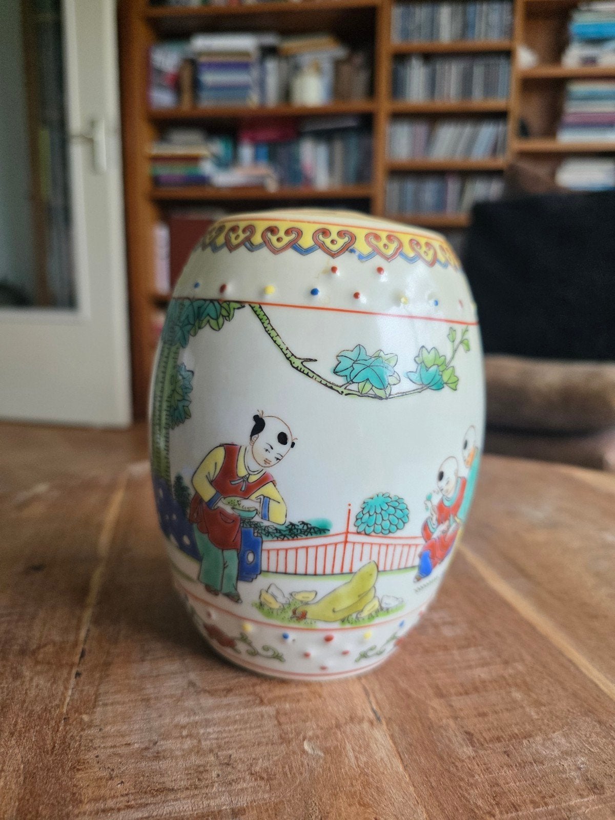 Vintage Chinese porseleinen potpourripot – Jingdezhen – 15 c, Ophalen of Verzenden