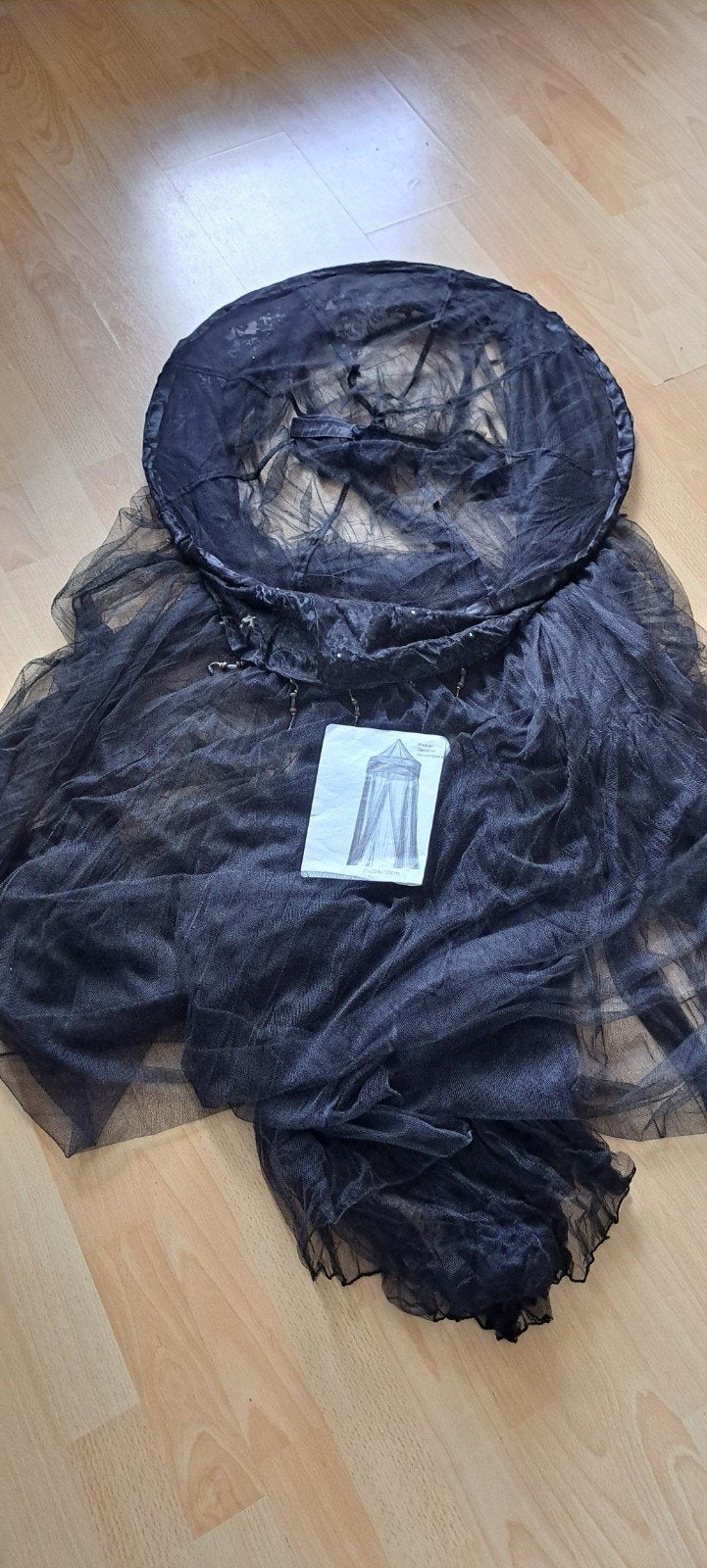 Zwart klamboe voor bed of decoratie, Ophalen, Gebruikt, Zwart, Overige typen