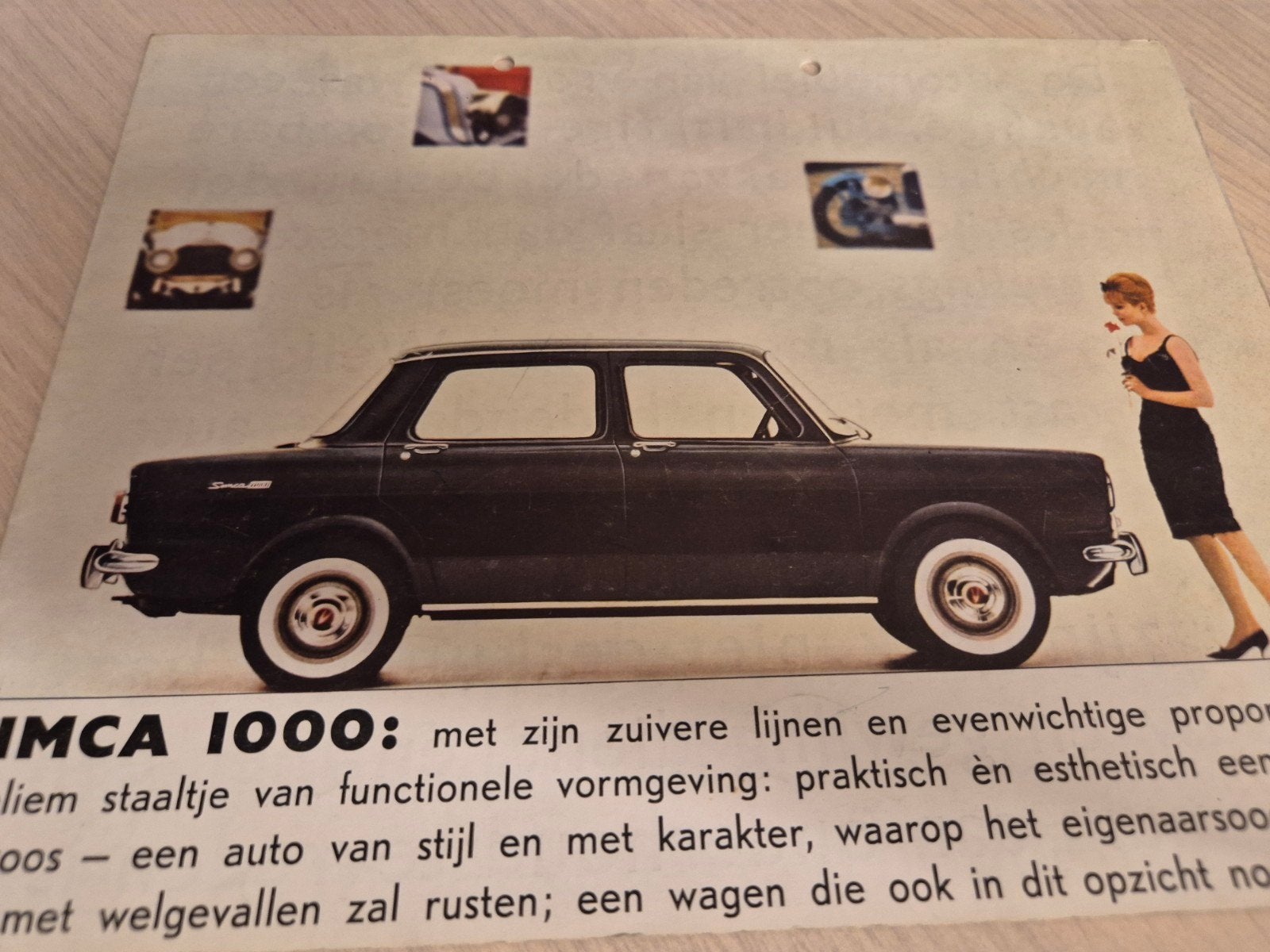 Nederlands Simca 1000 jaren 60 brochure mooie uitgave izgst, Ophalen of Verzenden, Zo goed als nieuw, Overige merken
