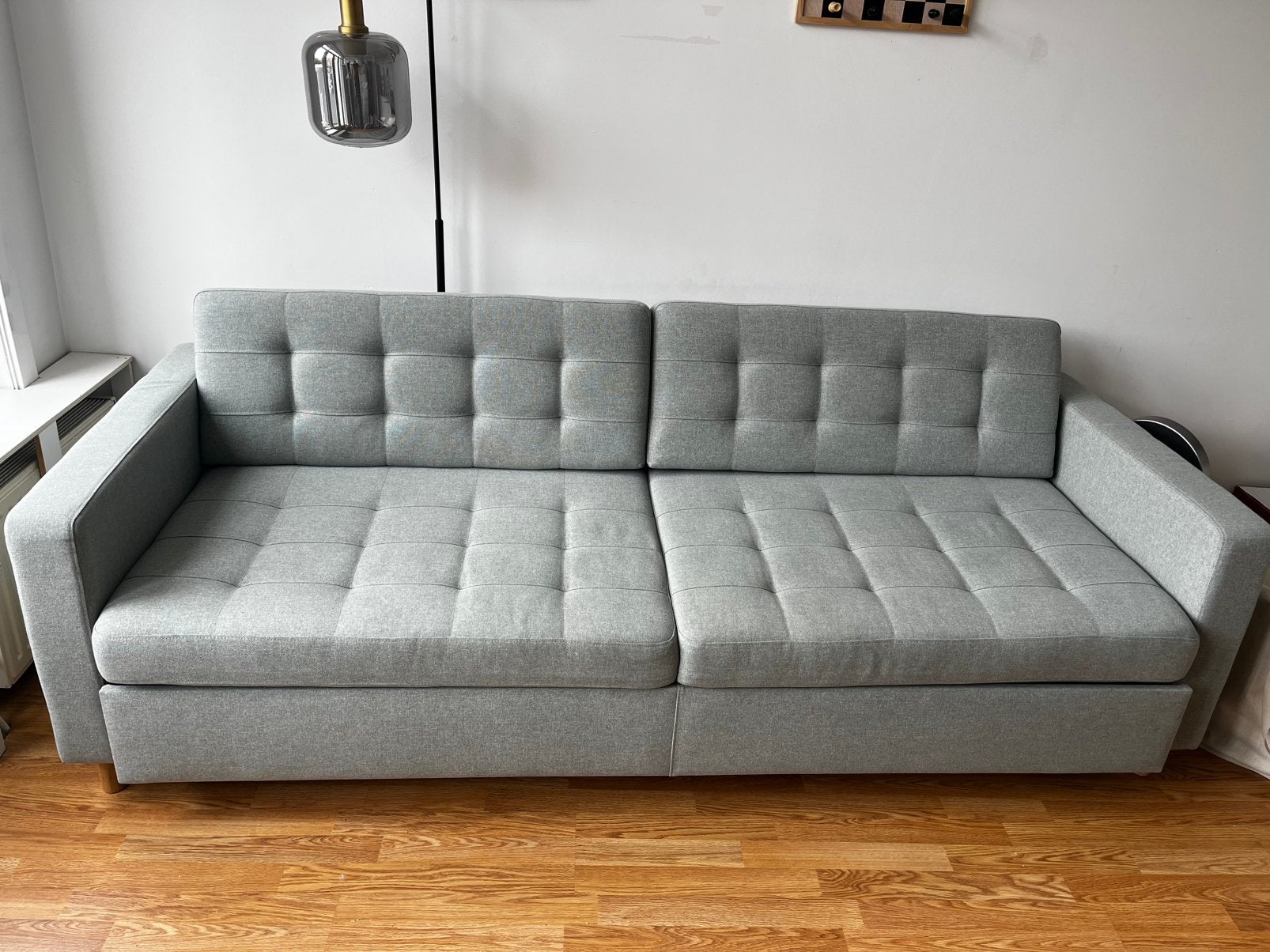 Landskrona 3-zits slaapbank ikea, Huis en Inrichting, Ophalen, Tweepersoons, 140 cm, Zo goed als nieuw