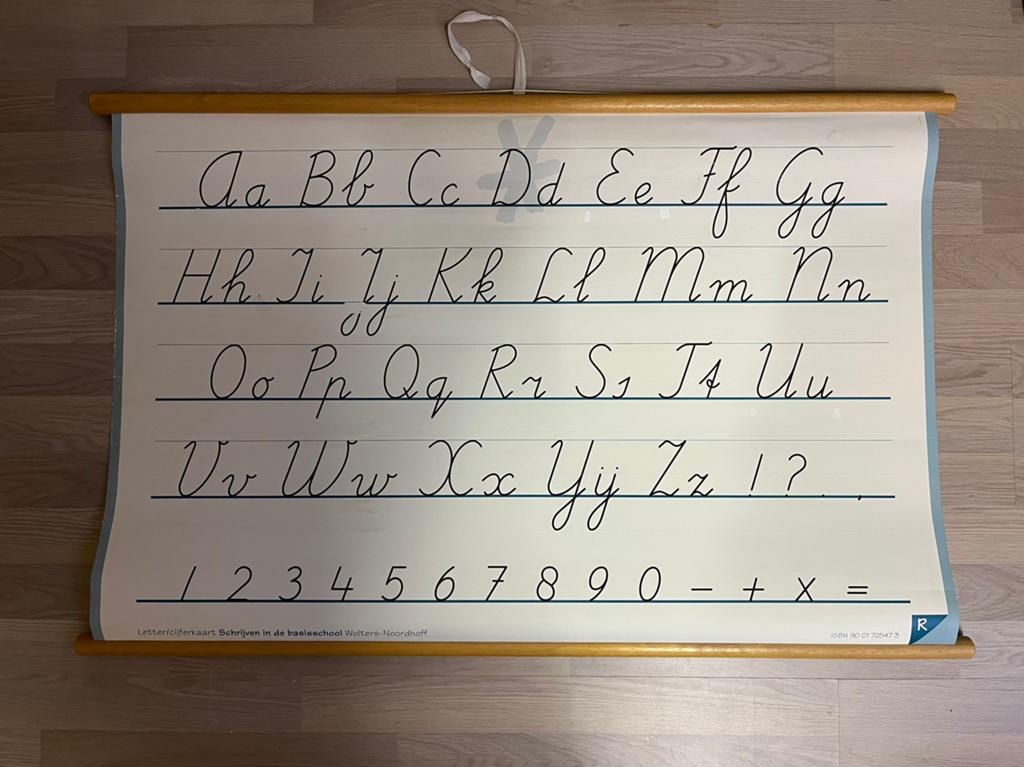 Letterkaart schrijven, Antiek en Kunst, Antiek | Schoolplaten, Ophalen of Verzenden, Overige thema's