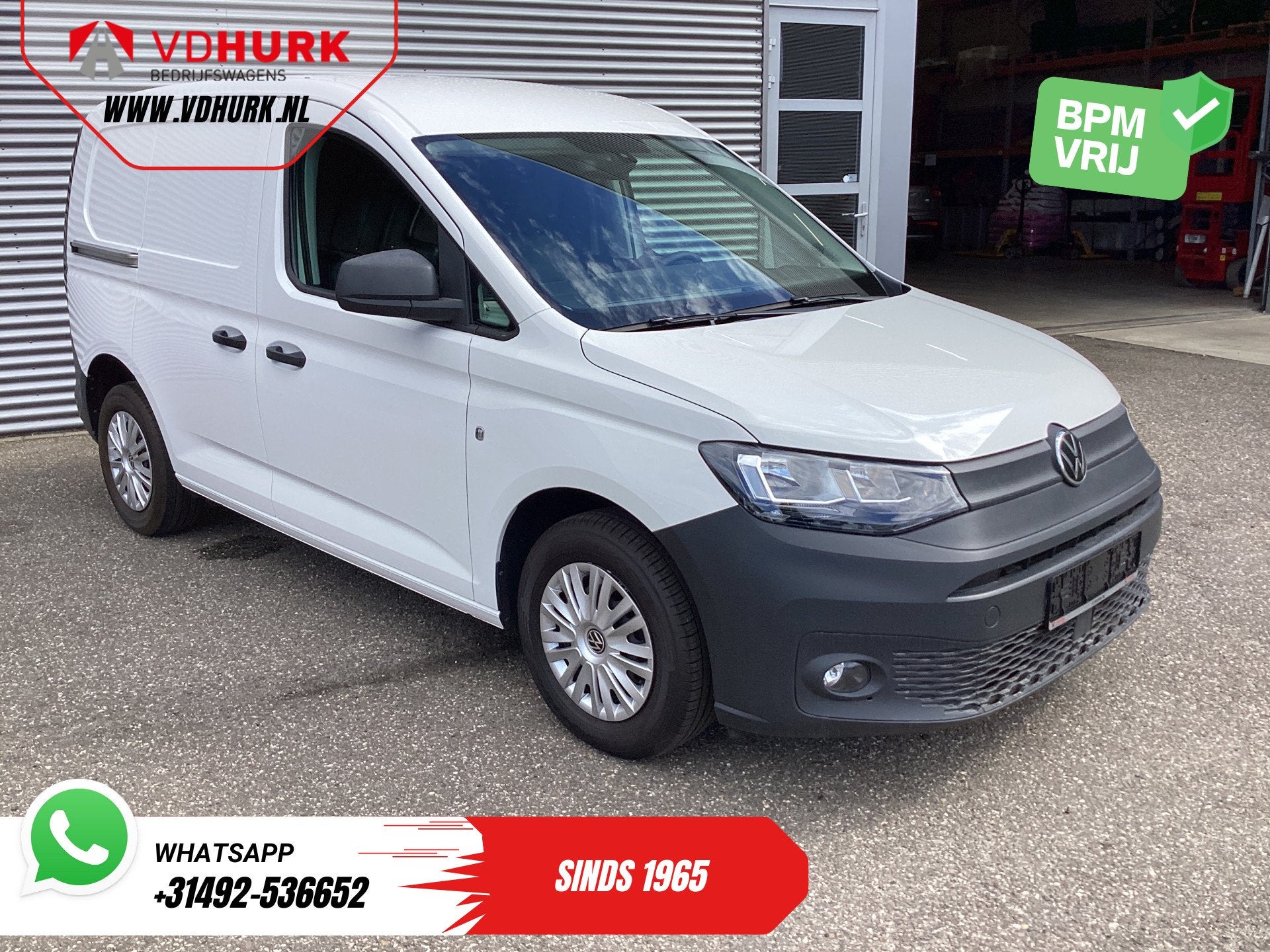 Volkswagen Caddy Cargo 2.0 TDI 100 pk Omvormer/ Sortimo/ Cru, Voorwielaandrijving, 4 cilinders, Volkswagen, Wit