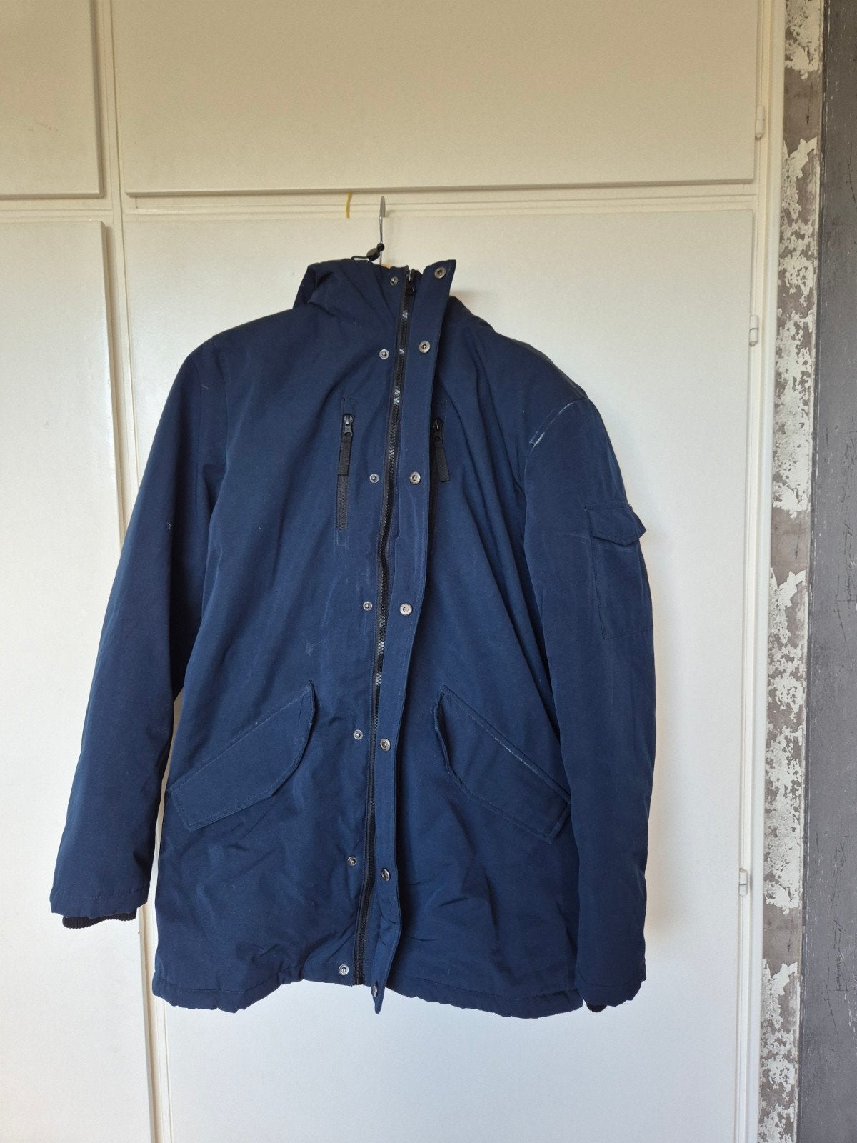 Primark Cares Winterjas Maat S - Donkerblauw, Kleding | Heren, Blauw, Ophalen of Verzenden, Zo goed als nieuw, Primark Cares