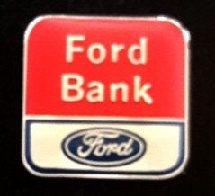 Ford Bank pin vierkant, Verzenden, Nieuw, Transport, Speldje of Pin