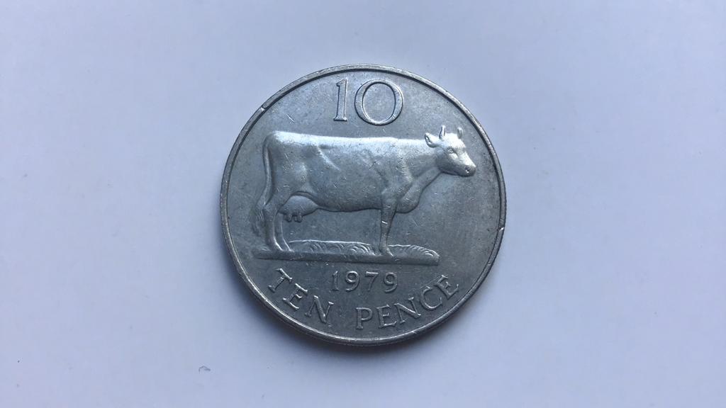 Guernsey 10 pence 1979., Ophalen of Verzenden, Overige landen