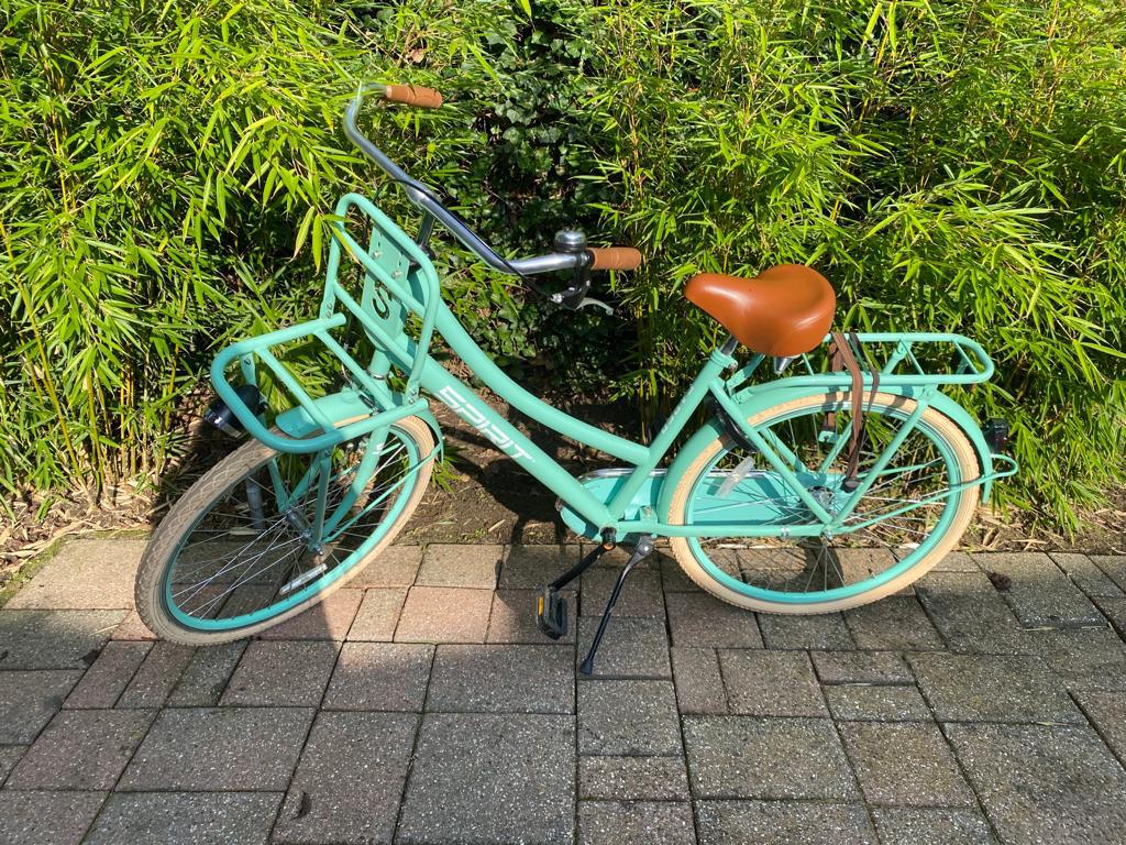 Spirit Cargo Meisjesfiets Turquoise 26 inch, Terugtraprem, Gebruikt, Handrem, Ophalen
