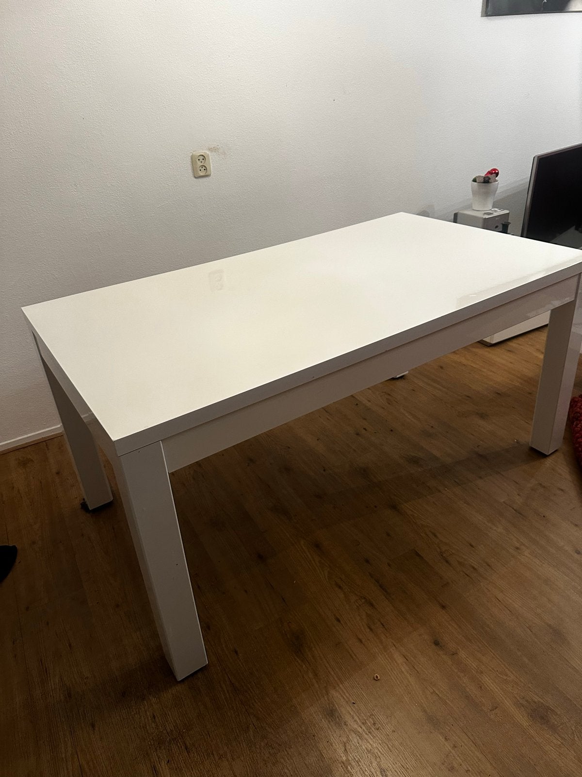Witte eettafel - Modern en ruim, Ophalen, Overige materialen, Gebruikt, 50 tot 100 cm