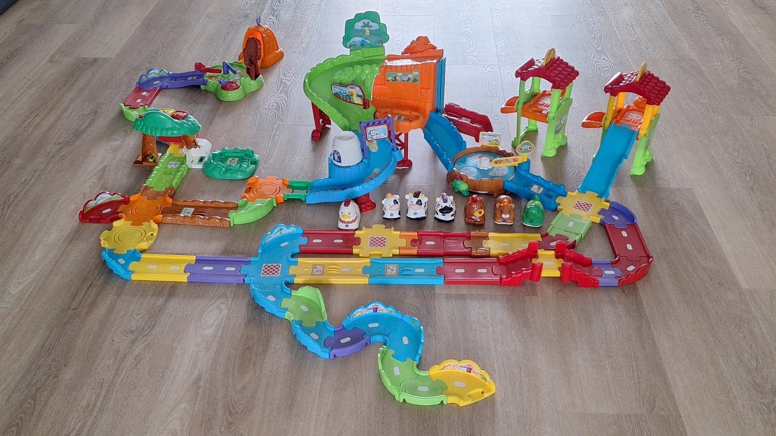 Uitgebreide VTech Zoef Zoef Dierenbaan., Kinderen en Baby's, Speelgoed | Vtech, Ophalen of Verzenden, Zo goed als nieuw, 6 maanden tot 2 jaar