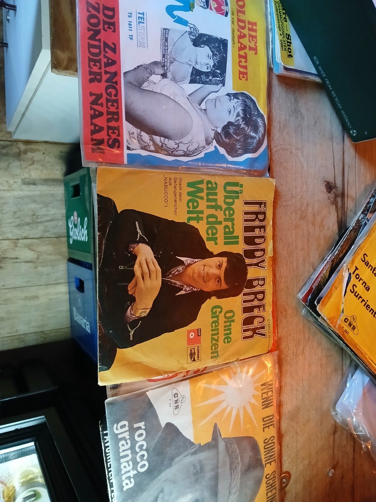 Vintage Vinyl Singles: De Zangeres Zonder Naam, Freddy Breck, Ophalen, Gebruikt, 7 inch, EP
