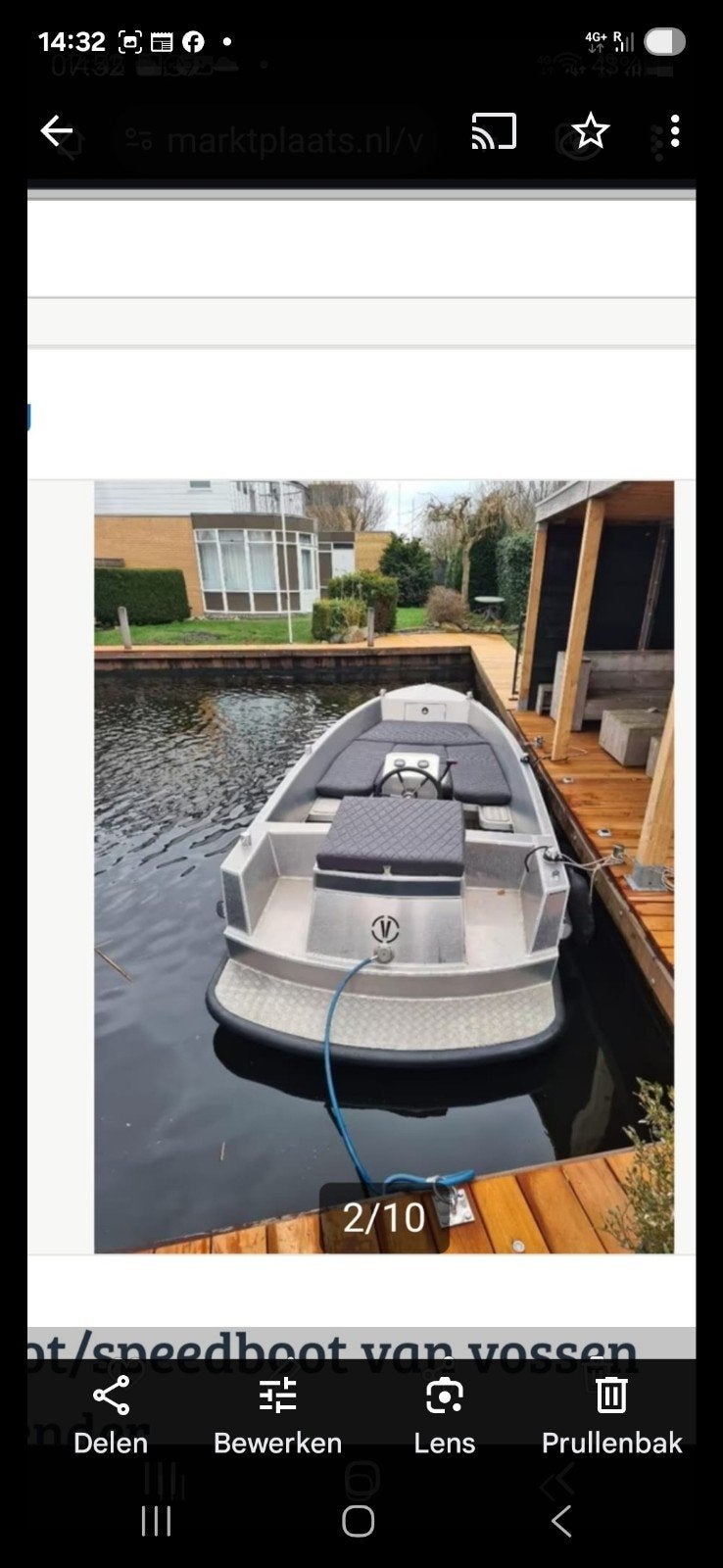 Sloep ,Speedboot van Vossen 600 Tender 50 pk yamaha, Watersport en Boten, Ophalen of Verzenden, Gebruikt, Overige merken, Aluminium