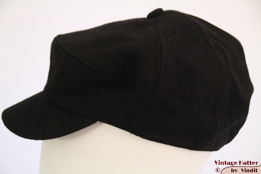 Flatcap Platte pet Cadet-achtige ballonpet zwart 58 Nieuw, Ophalen of Verzenden, Nieuw, 58 cm (L, 7¼ inch) of meer, Pet