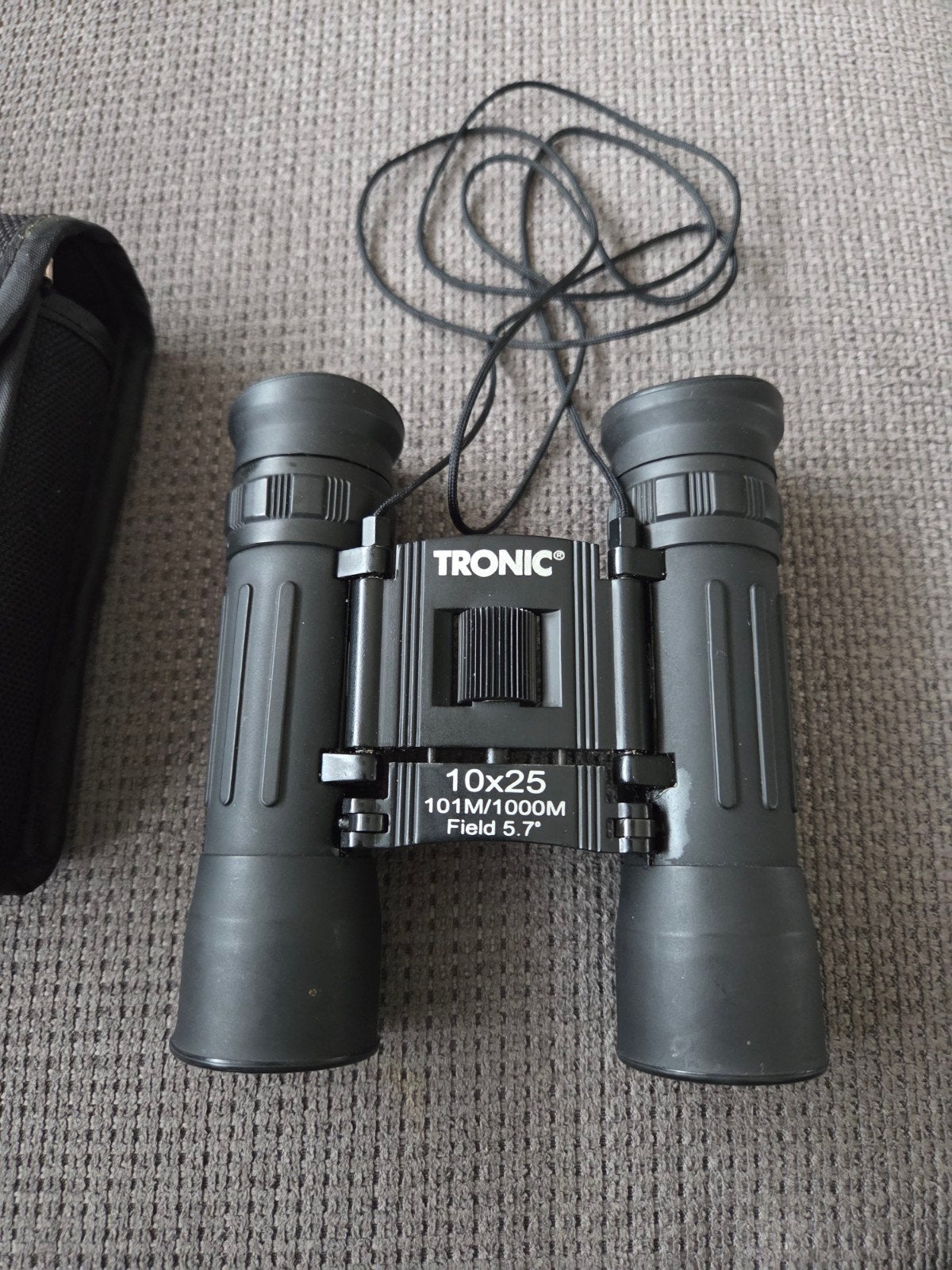 Tronic 10x25 verrekijker met tasje, Dakkant (recht), Ophalen of Verzenden, Zo goed als nieuw, 8 tot 12x