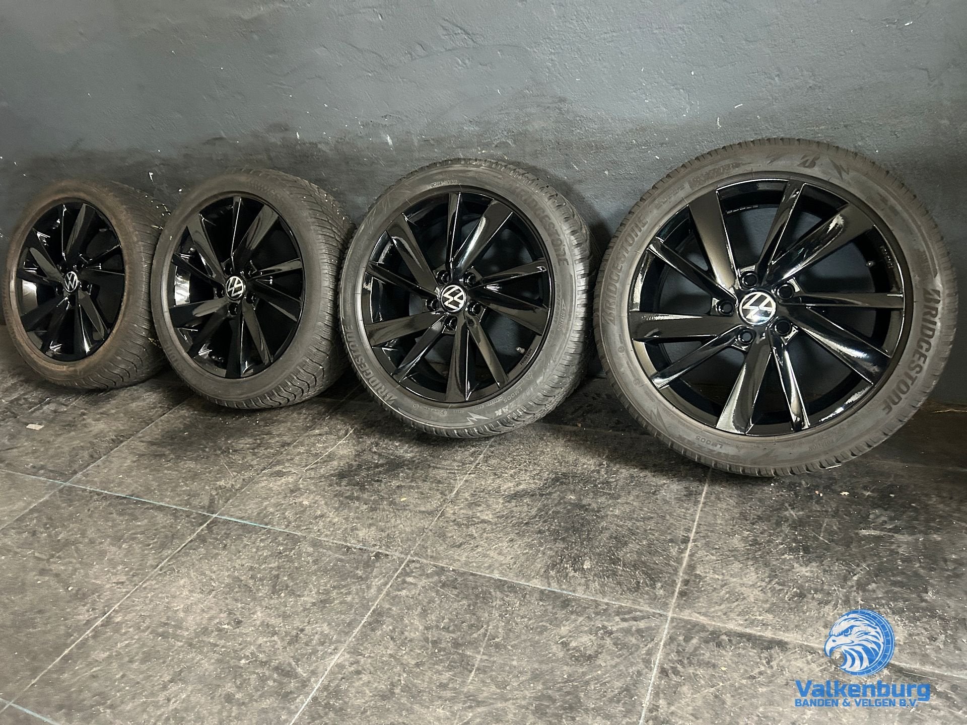 6-7mm! Originele VW Golf 8 5H Gavia 17 inch zwarte velgen 5x