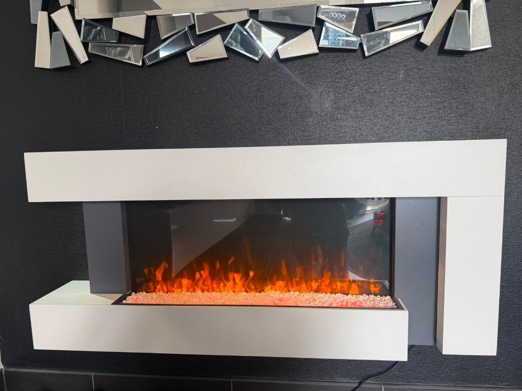 Open haard, Huis en Inrichting, Haarden, Ophalen, Zo goed als nieuw, Hangende haard, Elektrische haard