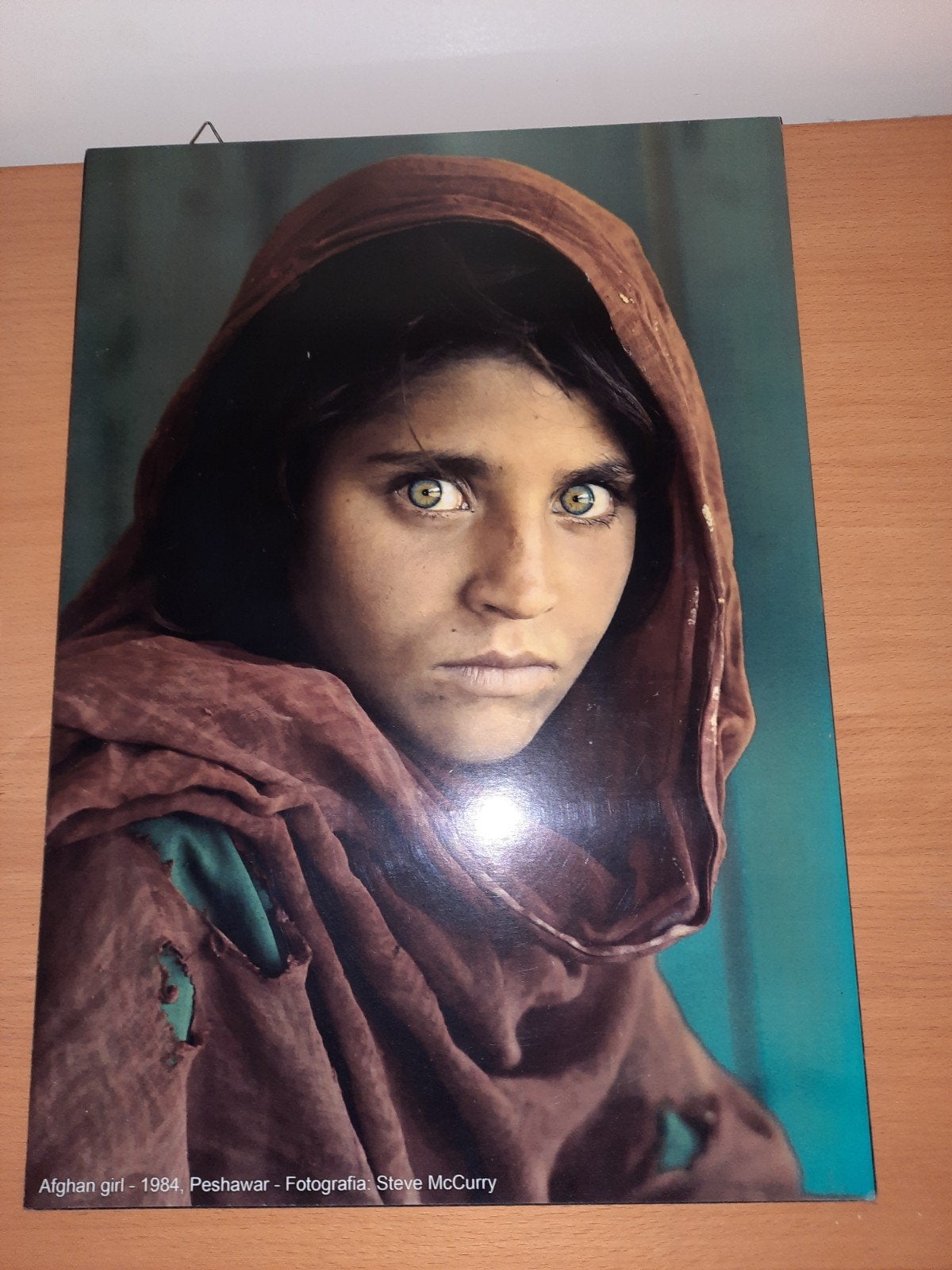 Afghan Girl - Steve McCurry  print op hardboard, Ophalen of Verzenden, Print, Print/reproductie