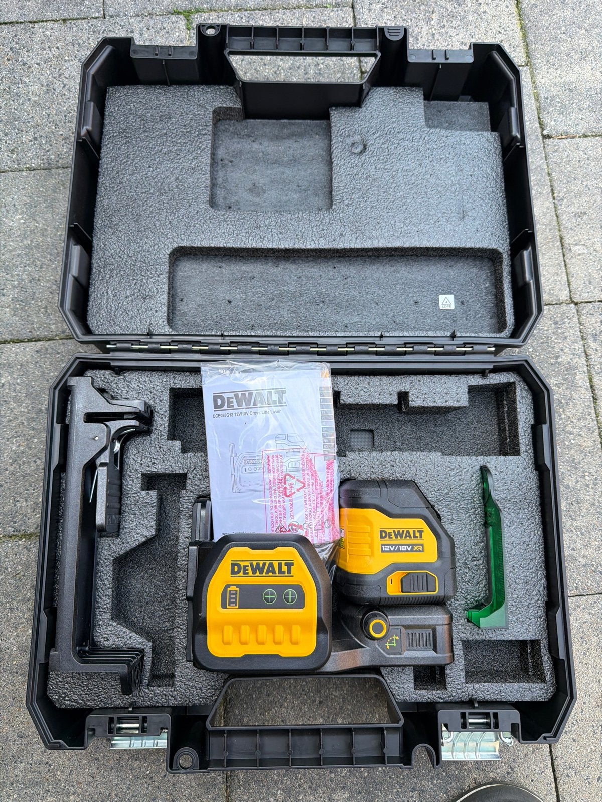 DeWALT DCE088NG18-XJ 12V/18V XR Kruislijnlaser Groen, Doe-het-zelf en Verbouw, Meetapparatuur, Ophalen of Verzenden, Zo goed als nieuw