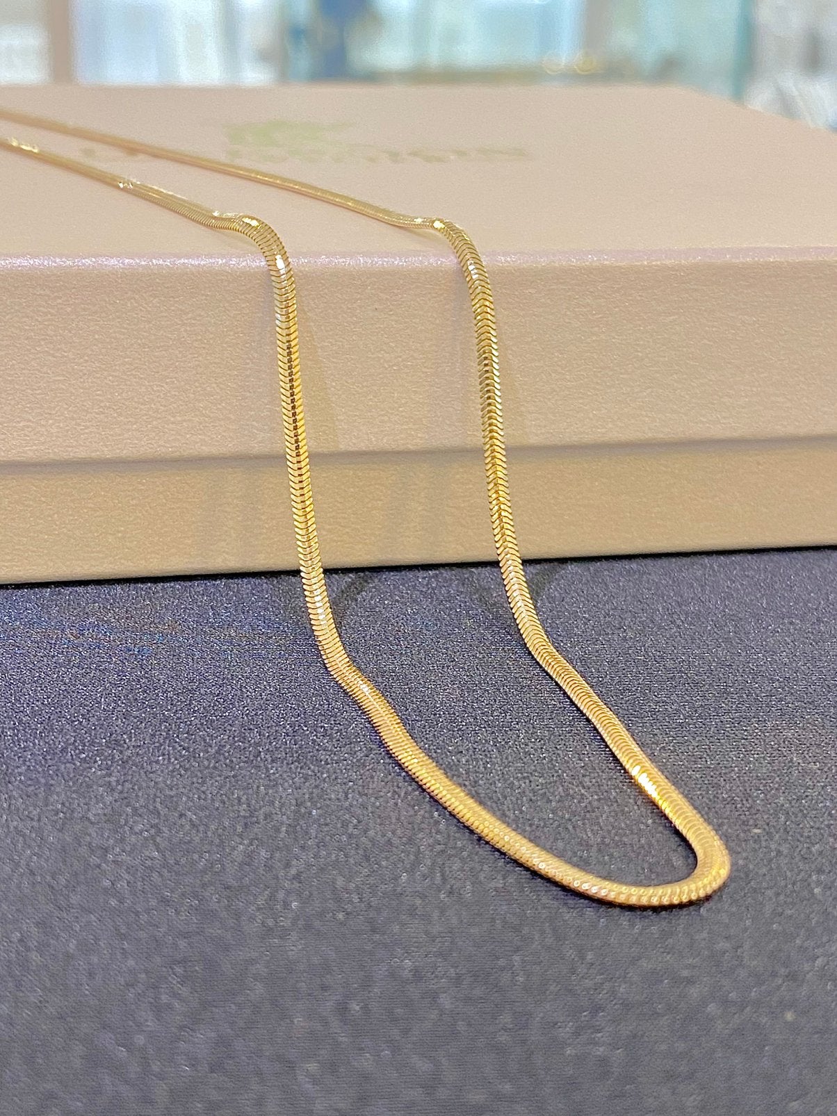 14k Gouden Slangenketting, Ophalen of Verzenden, Nieuw, Goud
