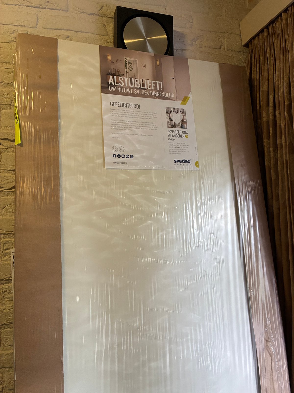 Svedex binnendeur, incl kozijn 73x211,5 cm, Ophalen, Minder dan 80 cm, Binnendeur, Nieuw