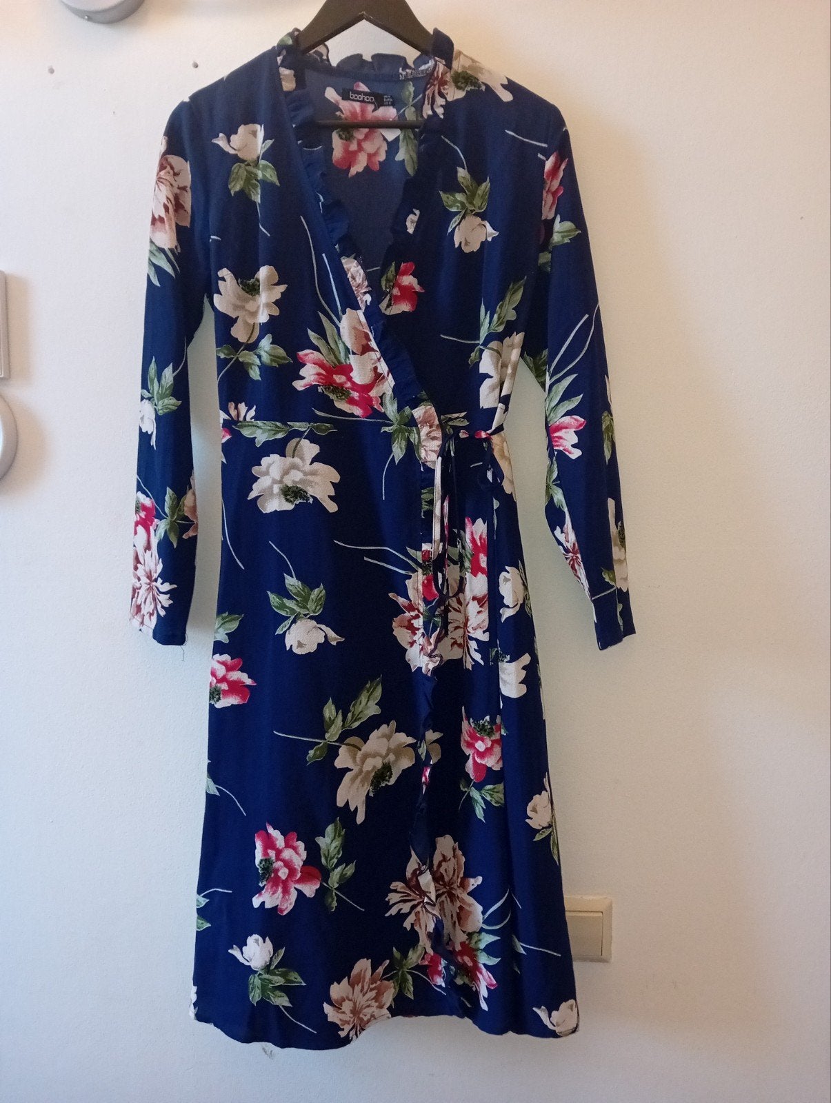 Boohoo bloemenjurk maat M/38, Maat 38/40 (M), Blauw, Boohoo, Nieuw