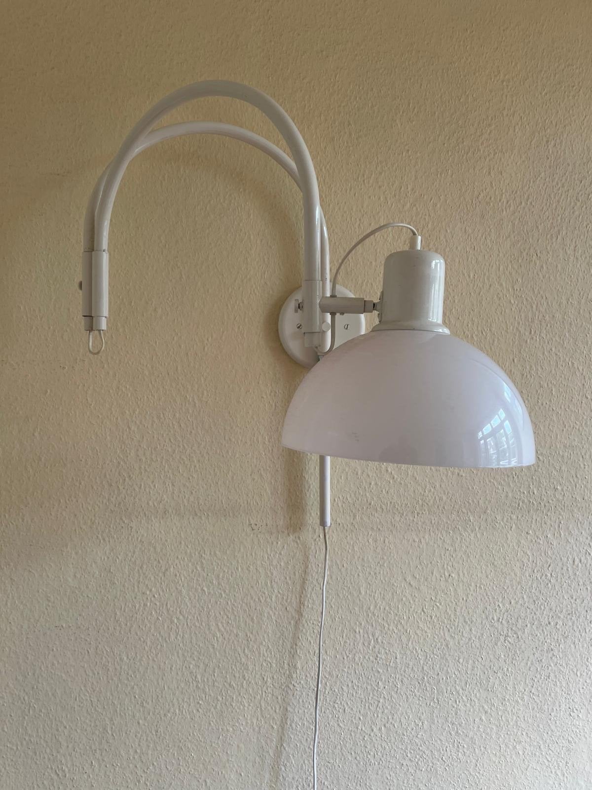 Witte Herda Space Age Boogwandlamp - Zeldzaam Dubbele Boog, Huis en Inrichting, Lampen | Wandlampen, Gebruikt, Overige merken