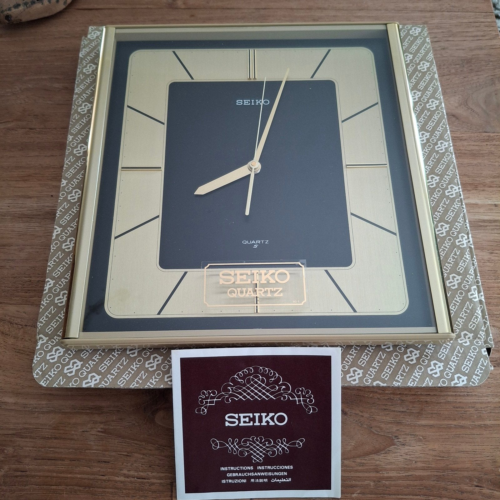 Jaren 70 wandklok " seiko " inc.   nooit gebruikt, Ophalen of Verzenden, Nieuw, Wandklok