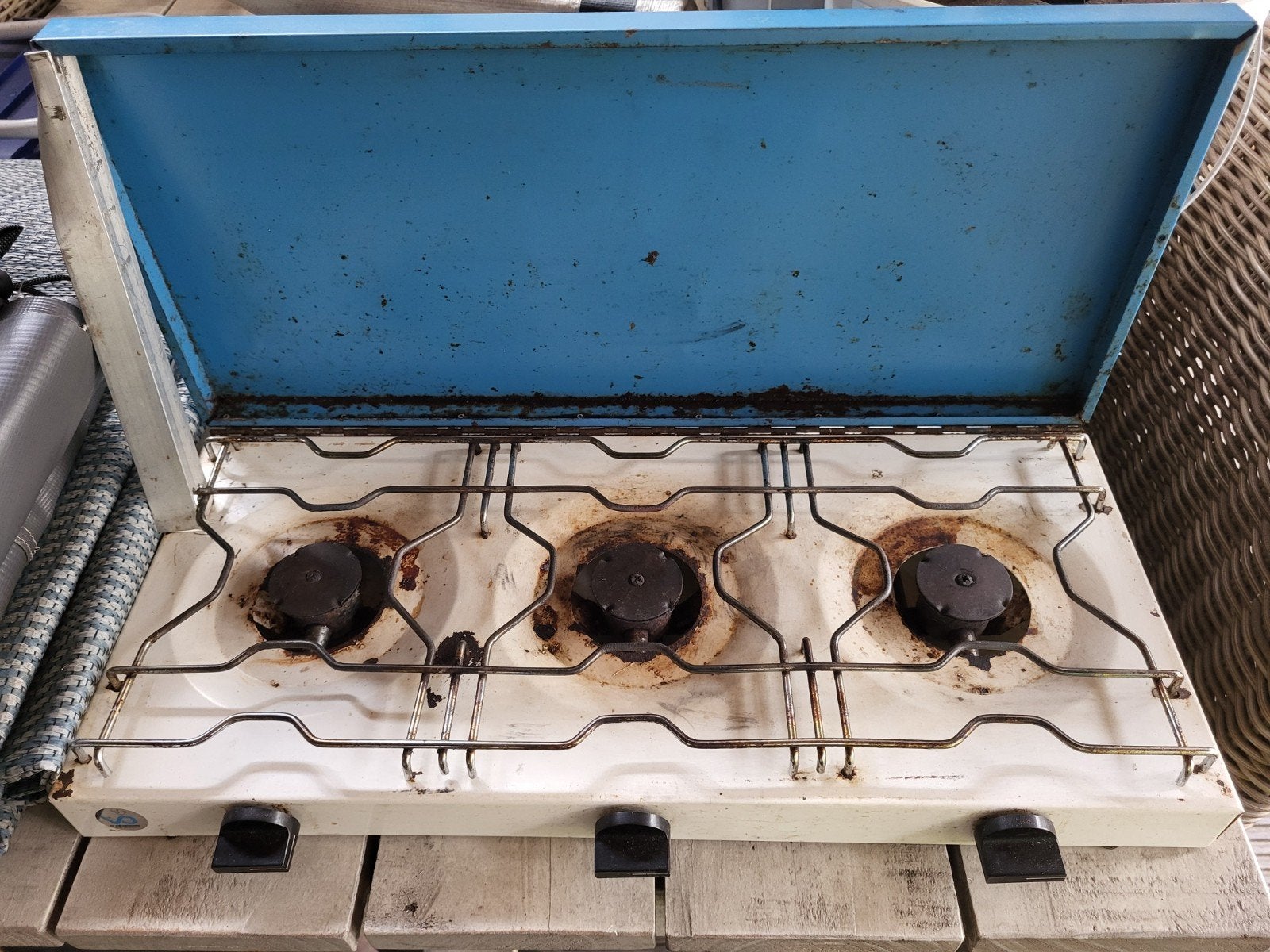 3 pits kooktoestel., Caravans en Kamperen, Kampeeraccessoires, Ophalen