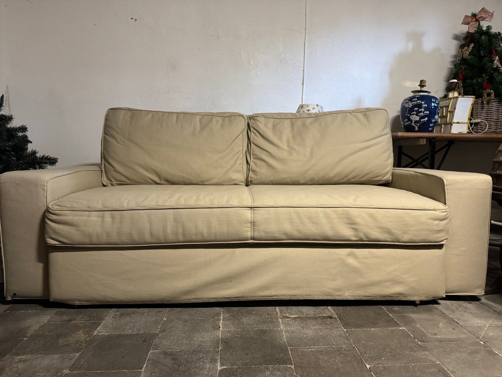 IKEA Kivik 2-persoons slaapbank, Huis en Inrichting, Ophalen, Gebruikt, 100 tot 125 cm, Tweepersoons