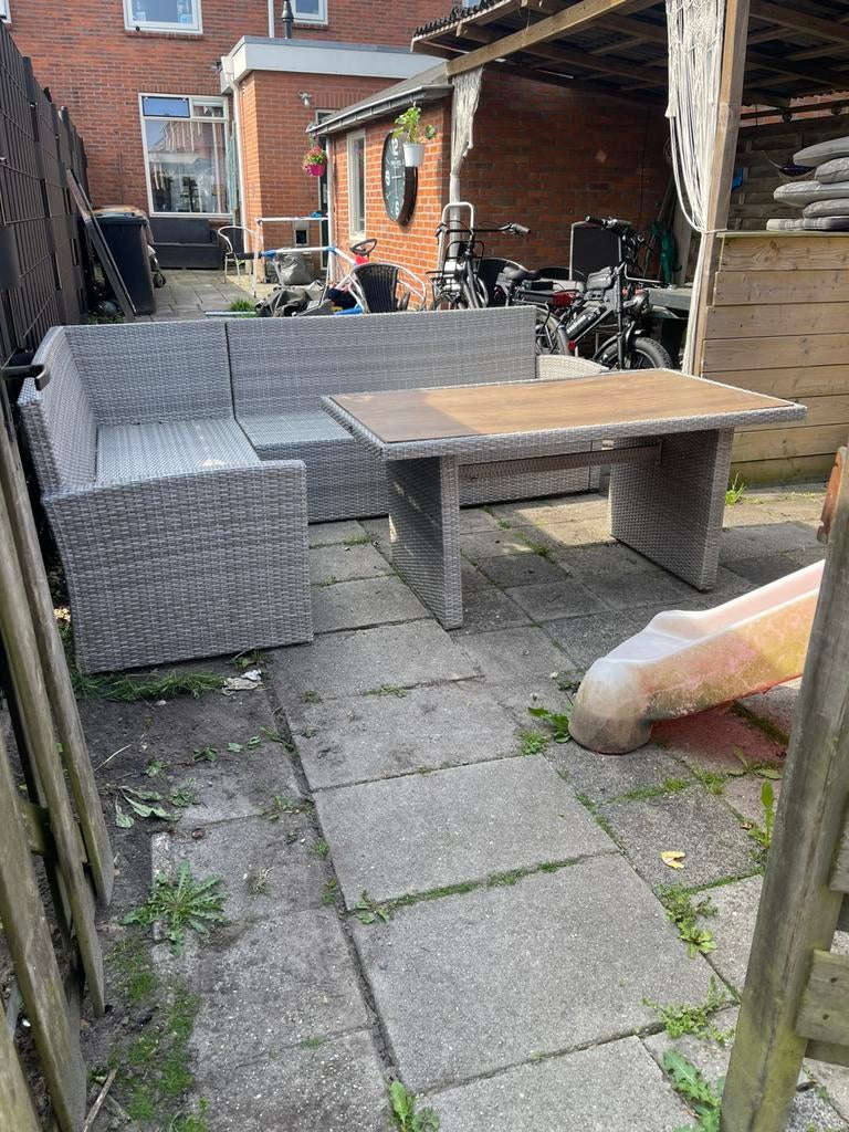 Loungeset, Tuin en Terras, 5 zitplaatsen, Kunststof, Gebruikt, Ophalen of Verzenden