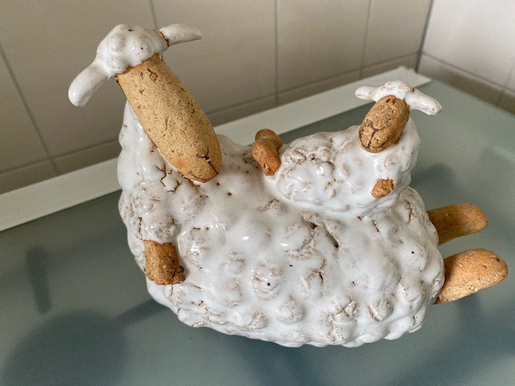 8) Sia schaap en lammetje, Ophalen of Verzenden, Zo goed als nieuw, Modern, Wit