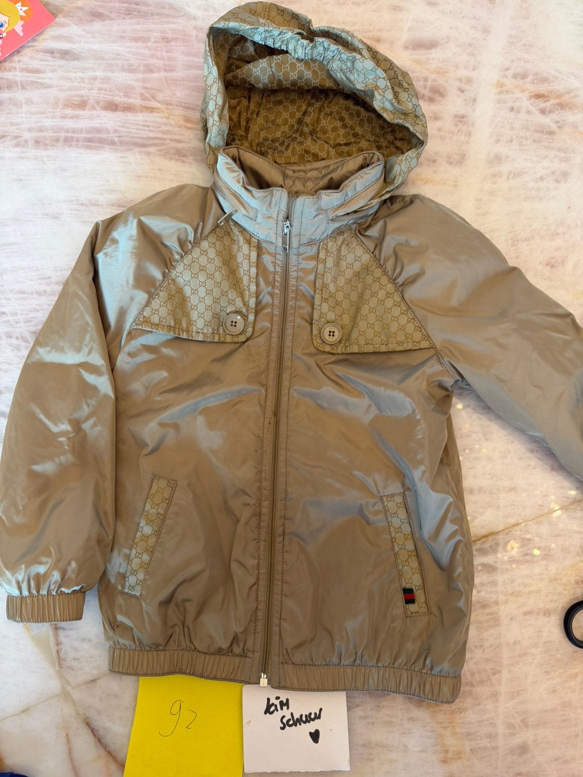 Gucci tussen jasje/ windjacket origineel 92, Ophalen of Verzenden, Zo goed als nieuw, Meisje, Jas