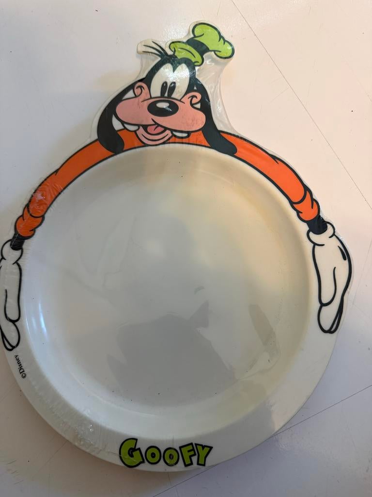 Leuke kinderbordjes: Goofy en Baby World set, Ophalen, Overige figuren, Nieuw, Gebruiksvoorwerp