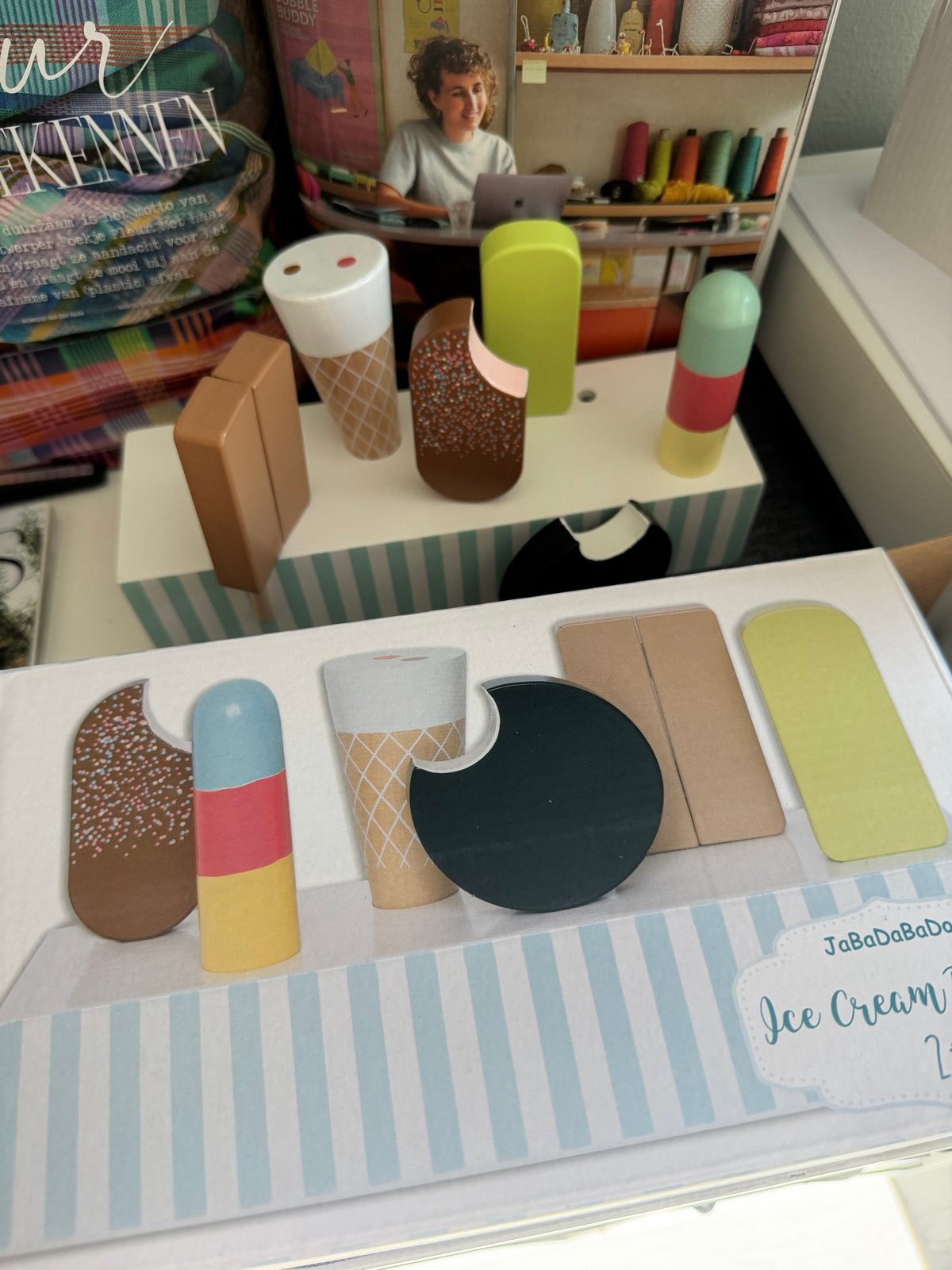 JaBaDaBaDo Houten Speelgoedijsjes met Houder, Ophalen of Verzenden, Zo goed als nieuw, Overige typen