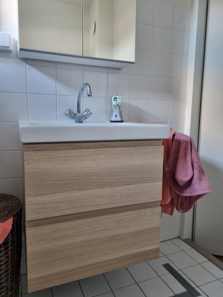Badkamermeubel met spiegelkast, Ophalen, 50 tot 100 cm, Minder dan 100 cm, 25 tot 50 cm