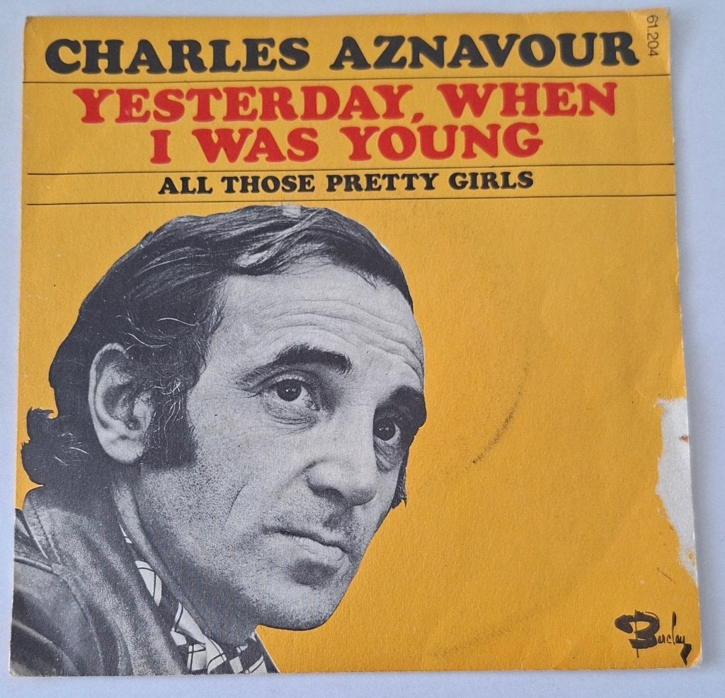 Charles Aznavour - Yesterday, when i was young, Ophalen of Verzenden, Gebruikt, Pop, Overige typen